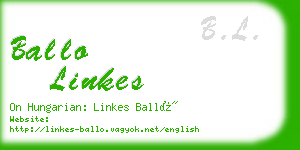 ballo linkes business card